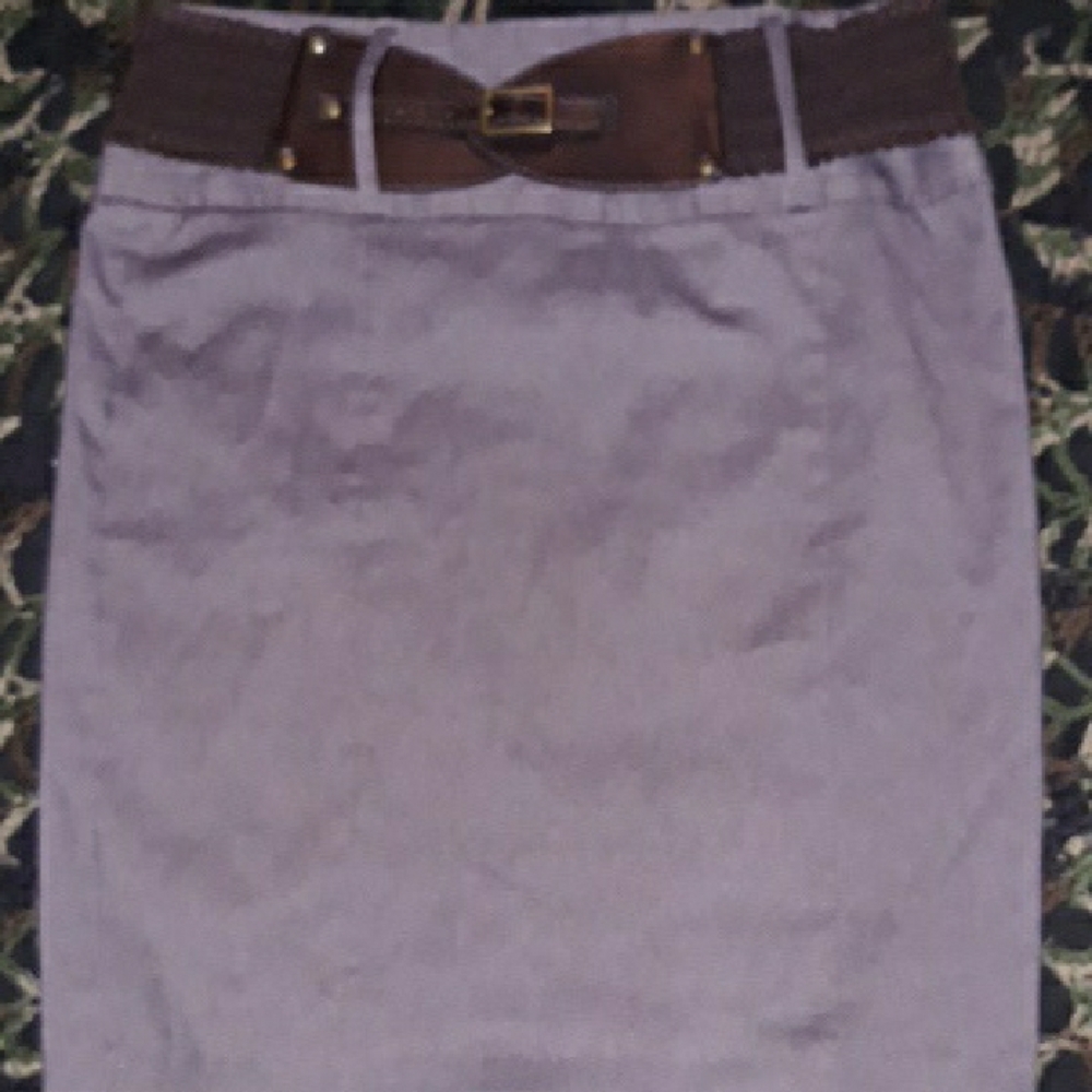 Elegant Brown Belted Skirt